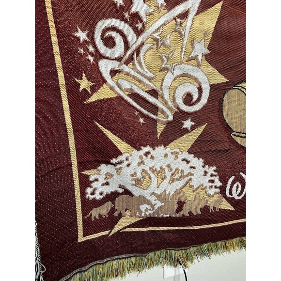 Walt Disney Mickey Mouse 4 Parks Fringed Throw - Picture 3 of 8